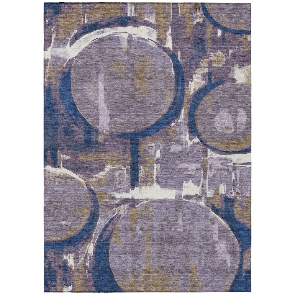 Machine Washable Indoor/Outdoor Chantille ACN2615 Purple 9' x 12' Rug. Picture 1