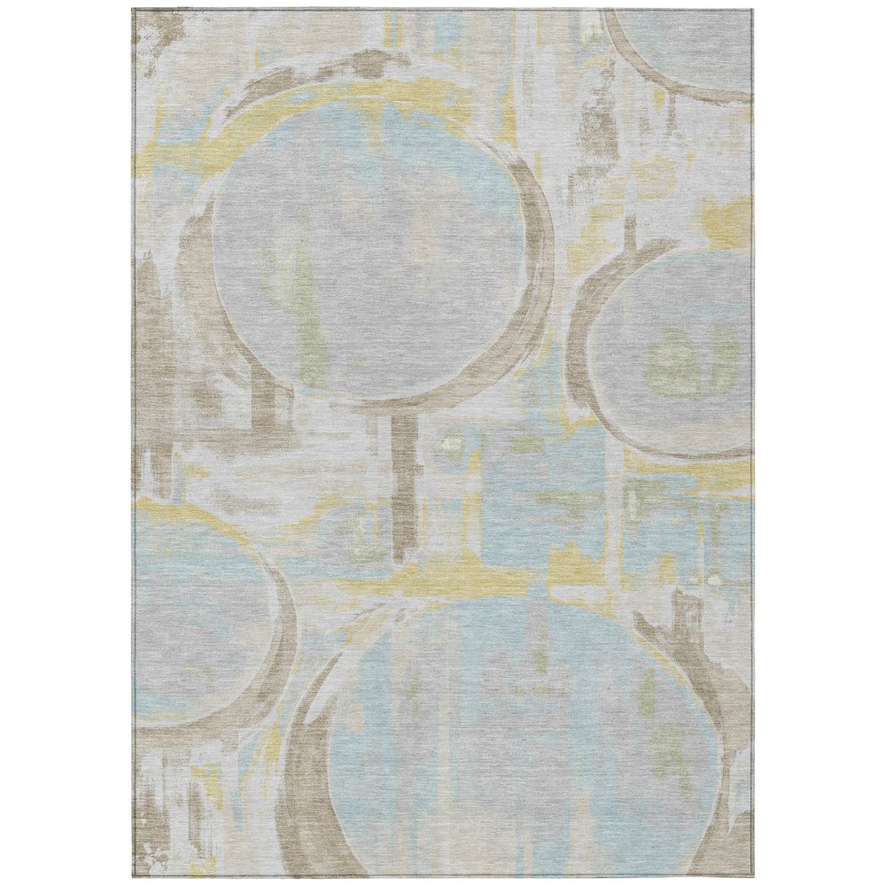 Machine Washable Indoor/Outdoor Chantille ACN2615 Gray 9' x 12' Rug. Picture 1
