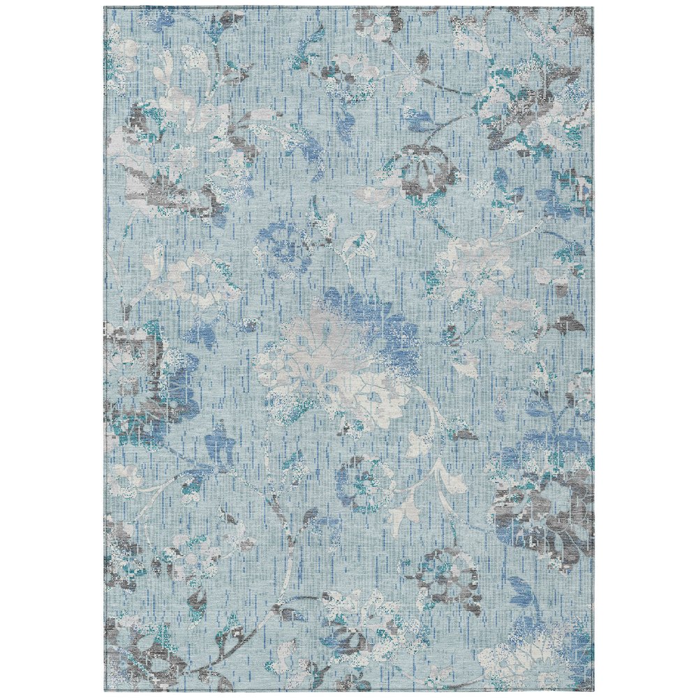 Machine Washable Indoor/Outdoor Chantille ACN2616 Blue 9' x 12' Rug. Picture 1