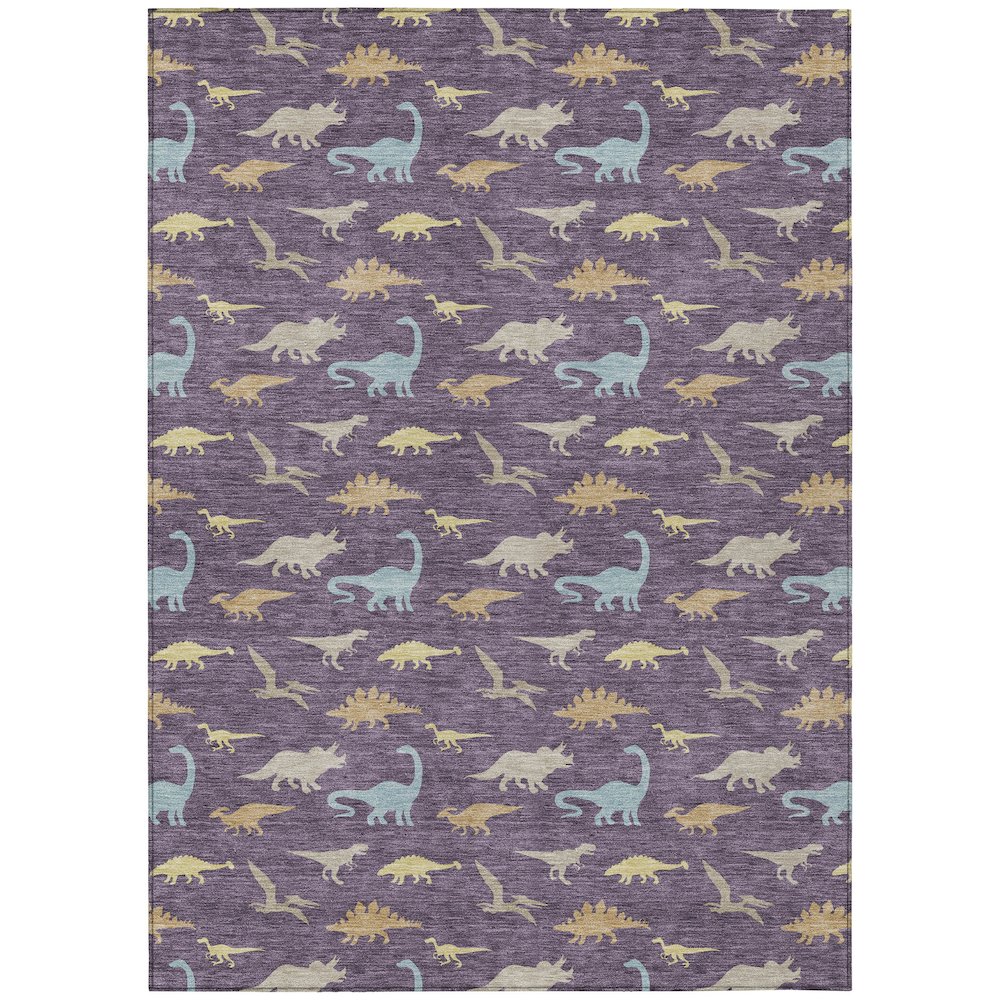 Machine Washable Indoor/Outdoor Chantille ACN2622 Purple 9' x 12' Rug. Picture 1