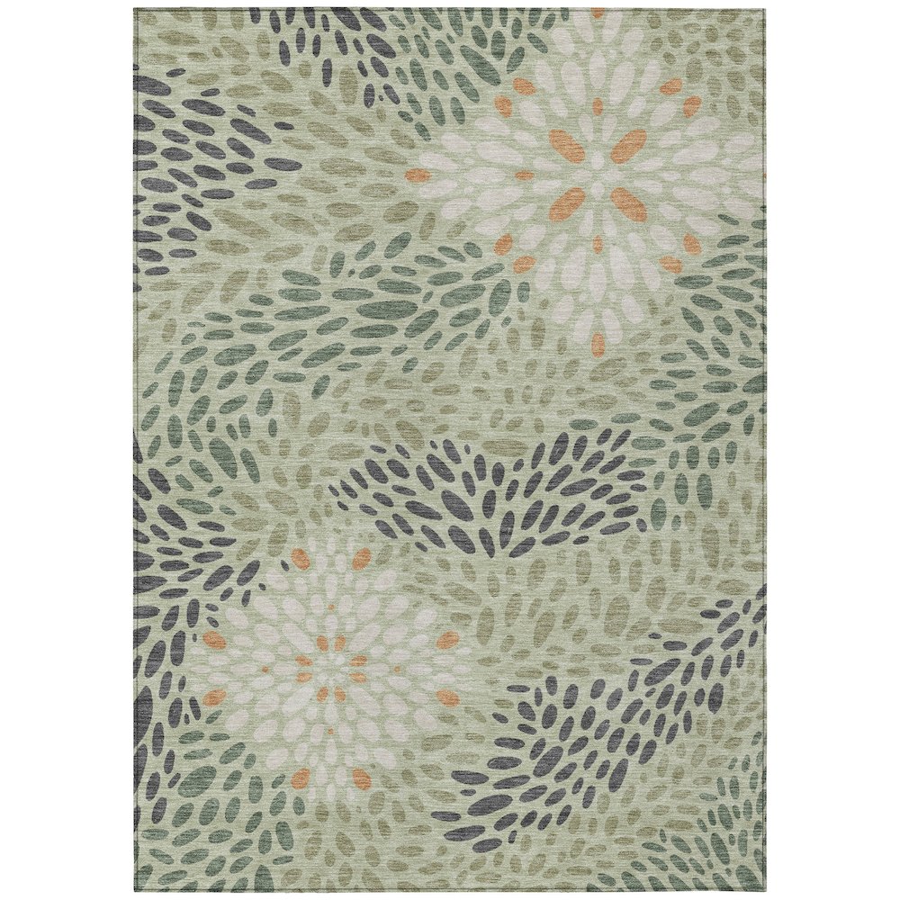 Machine Washable Indoor/Outdoor Chantille ACN2629 Green 9' x 12' Rug. Picture 1