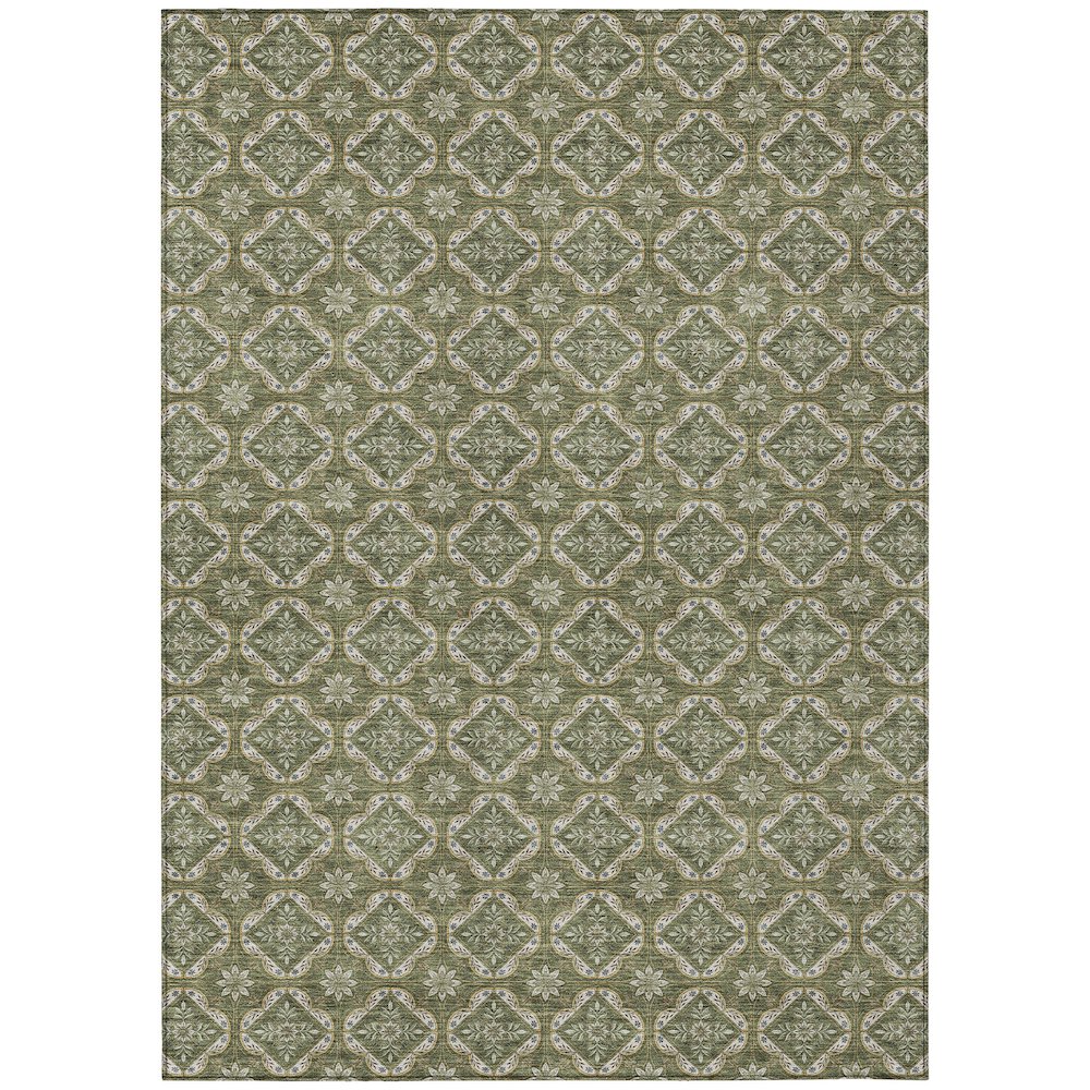 Machine Washable Indoor/Outdoor Chantille ACN2631 Green 9' x 12' Rug. Picture 1