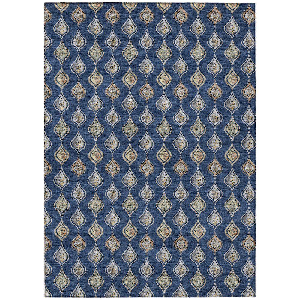 Machine Washable Indoor/Outdoor Chantille ACN2632 Blue 9' x 12' Rug. Picture 1