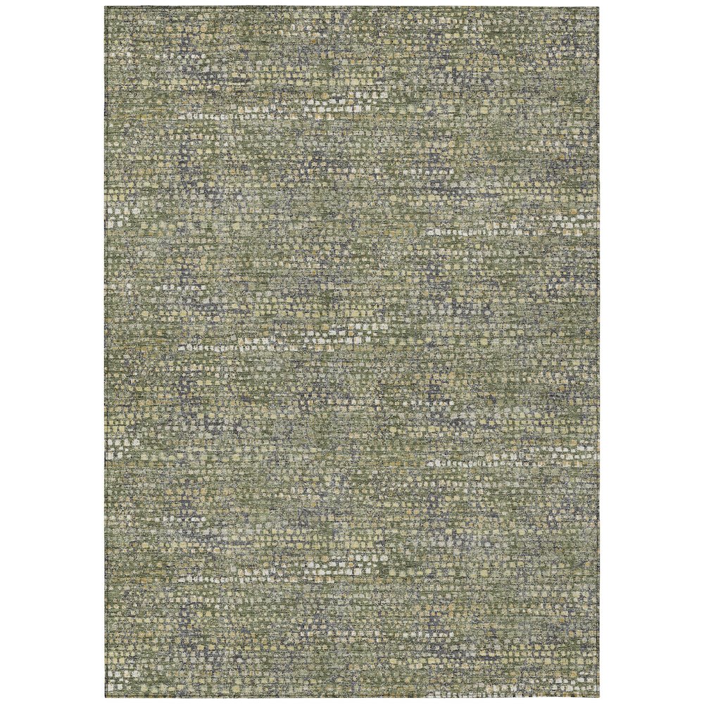 Machine Washable Indoor/Outdoor Chantille ACN2641 Green 9' x 12' Rug. Picture 1