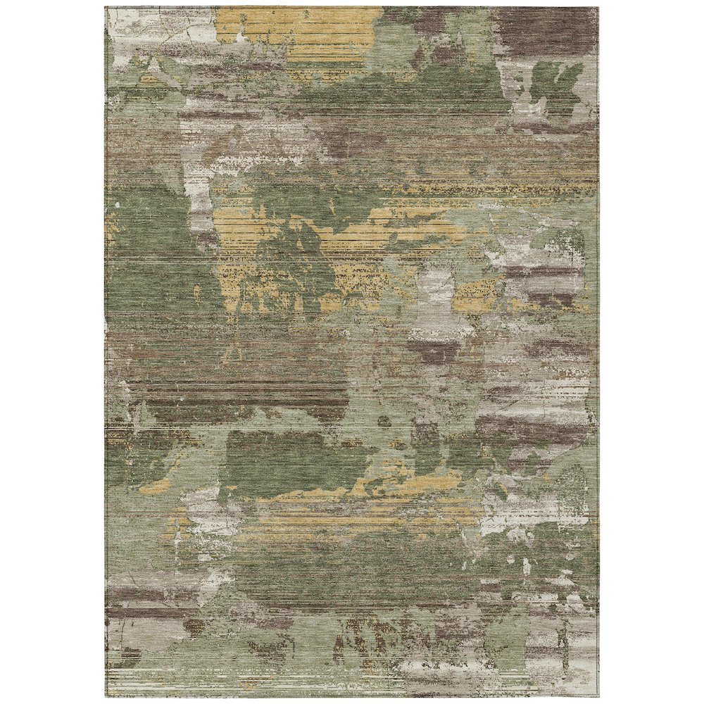 Machine Washable Indoor/Outdoor Chantille ACN2646 Green 9' x 12' Rug. Picture 1