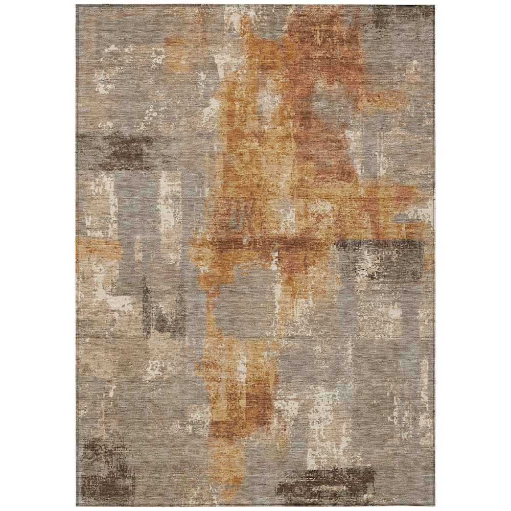 Machine Washable Indoor/Outdoor Chantille ACN2655 Brown 9' x 12' Rug. Picture 1