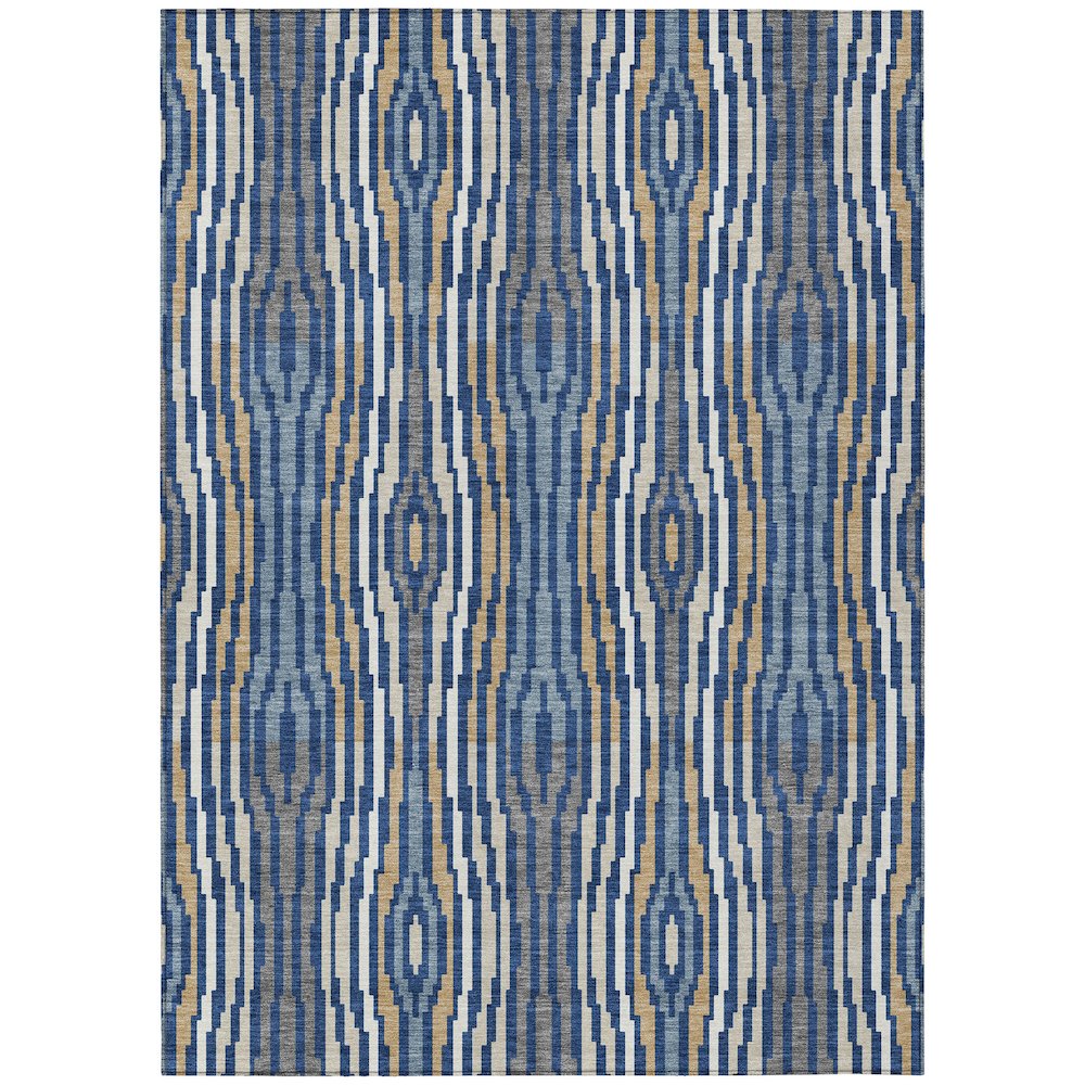 Machine Washable Indoor/Outdoor Chantille ACN2666 Blue 9' x 12' Rug. Picture 1