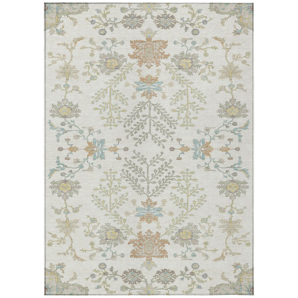 Machine Washable Indoor/Outdoor Chantille ACN2676 Ivory 9' x 12' Rug. Picture 1