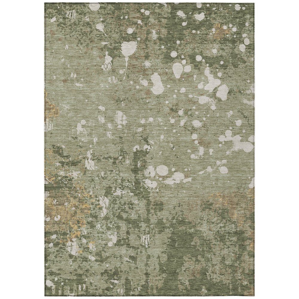 Machine Washable Indoor/Outdoor Chantille ACN2679 Green 9' x 12' Rug. Picture 1