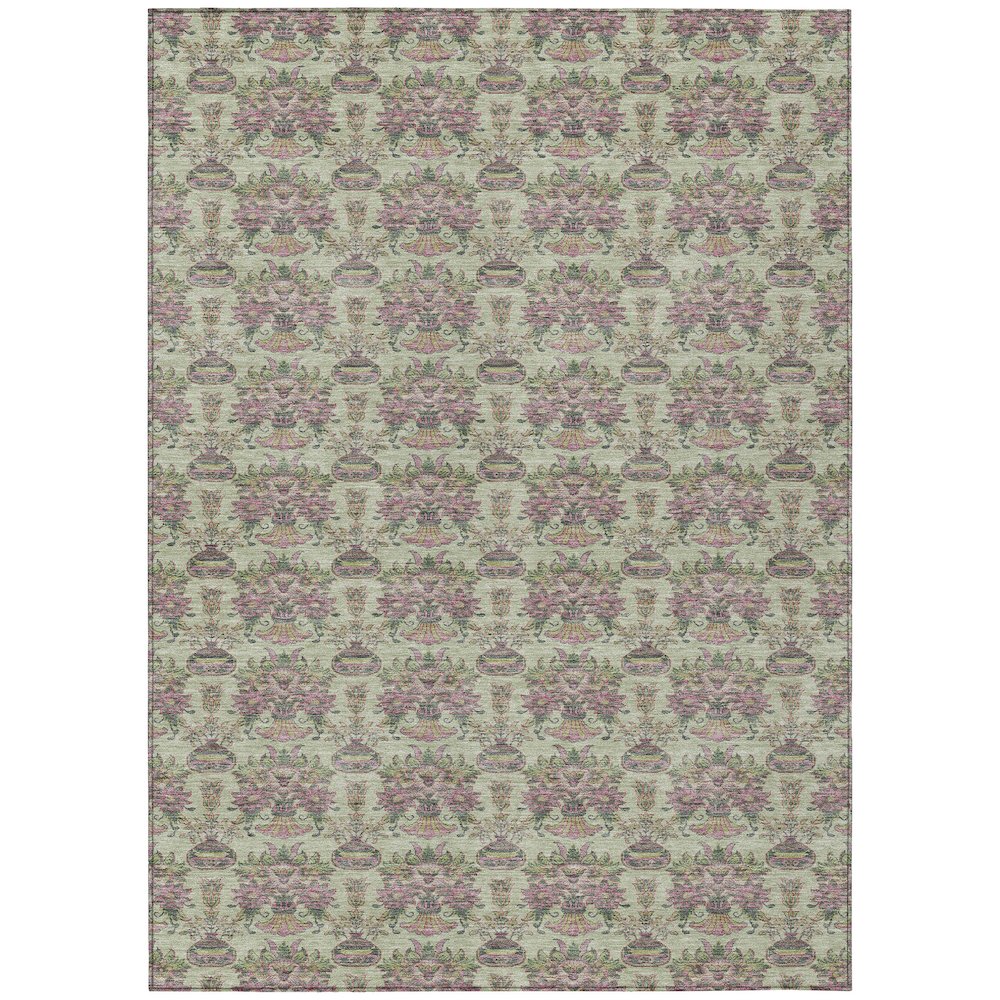 Machine Washable Indoor/Outdoor Chantille ACN2682 Green 9' x 12' Rug. Picture 1