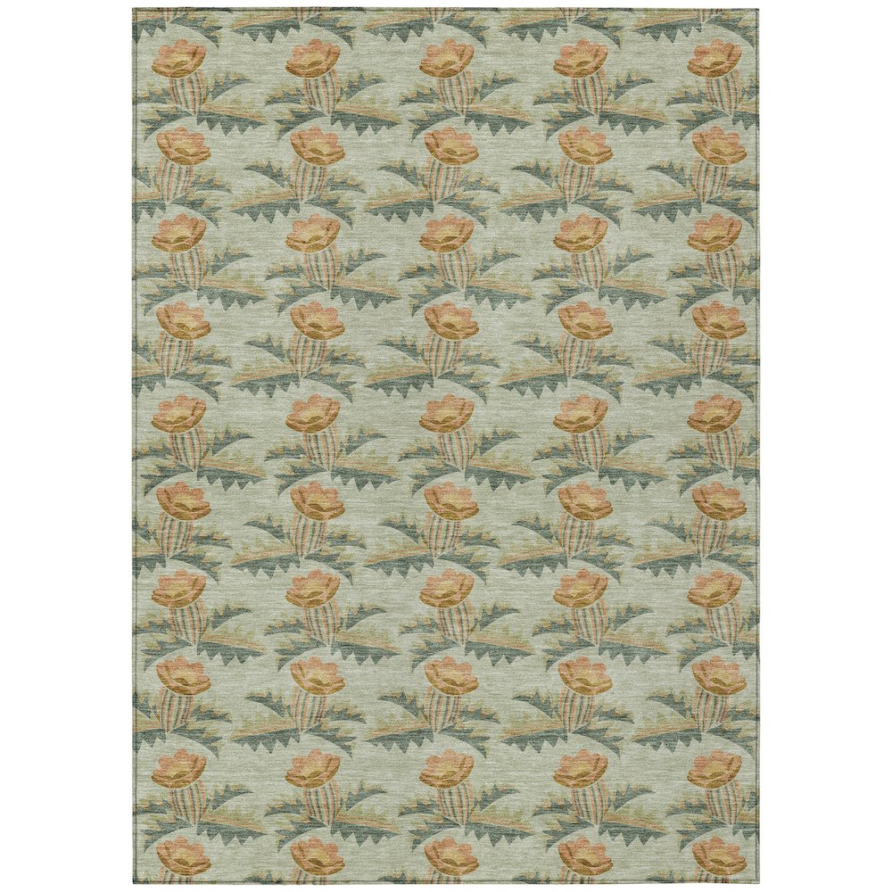 Machine Washable Indoor/Outdoor Chantille ACN2684 Green 9' x 12' Rug. Picture 1