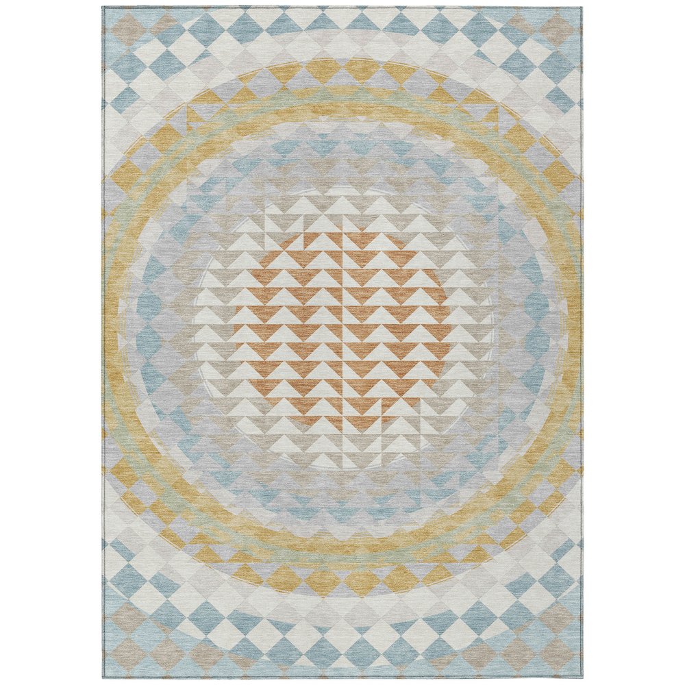 Machine Washable Indoor/Outdoor Chantille ACN2685 Ivory 9' x 12' Rug. Picture 1