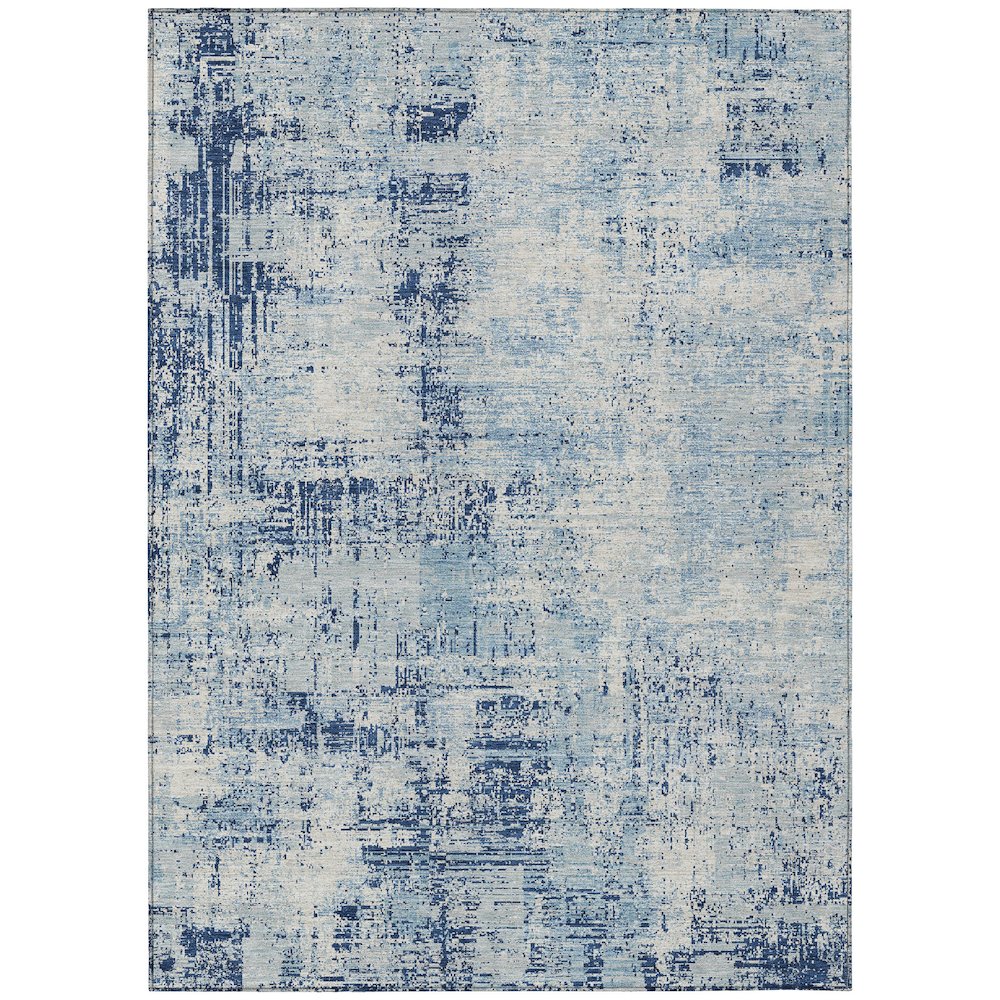 Machine Washable Indoor/Outdoor Chantille ACN2693 Blue 9' x 12' Rug. Picture 1