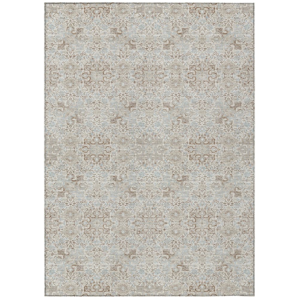 Machine Washable Indoor/Outdoor Chantille ACN2705 Ivory 9' x 12' Rug. Picture 1
