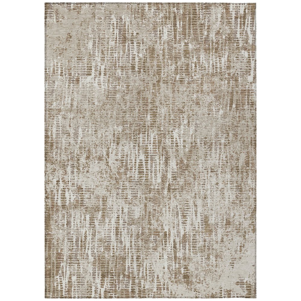 Machine Washable Indoor/Outdoor Chantille ACN2710 Brown 9' x 12' Rug. Picture 1