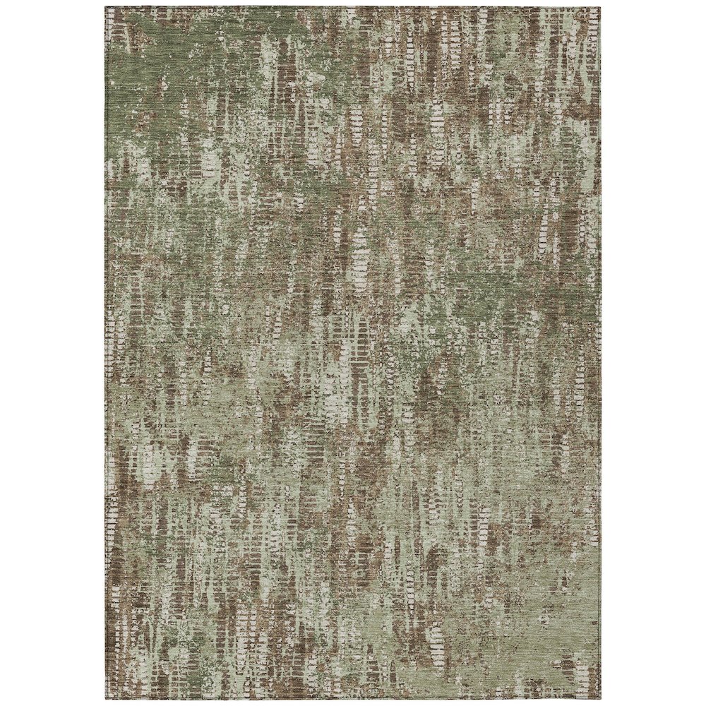Machine Washable Indoor/Outdoor Chantille ACN2710 Green 9' x 12' Rug. Picture 1