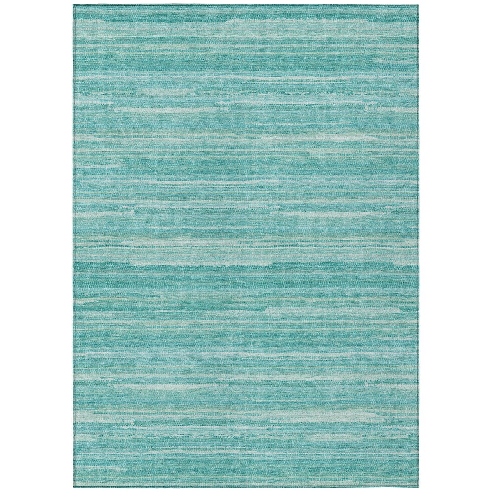 Machine Washable Indoor/Outdoor Chantille ACN2717 Teal 10' x 14' Rug. Picture 1