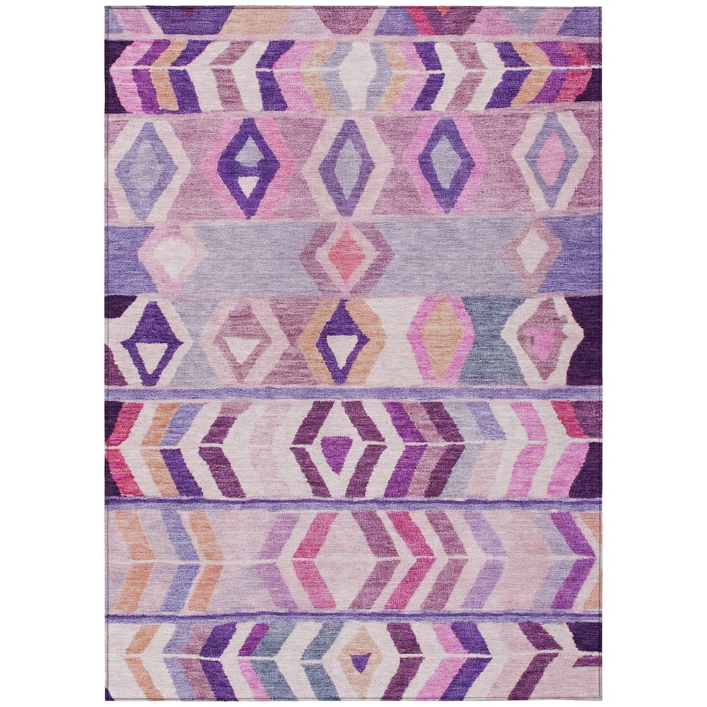 Machine Washable Indoor/Outdoor Chantille ACN2721 Purple 10' x 14' Rug. Picture 1