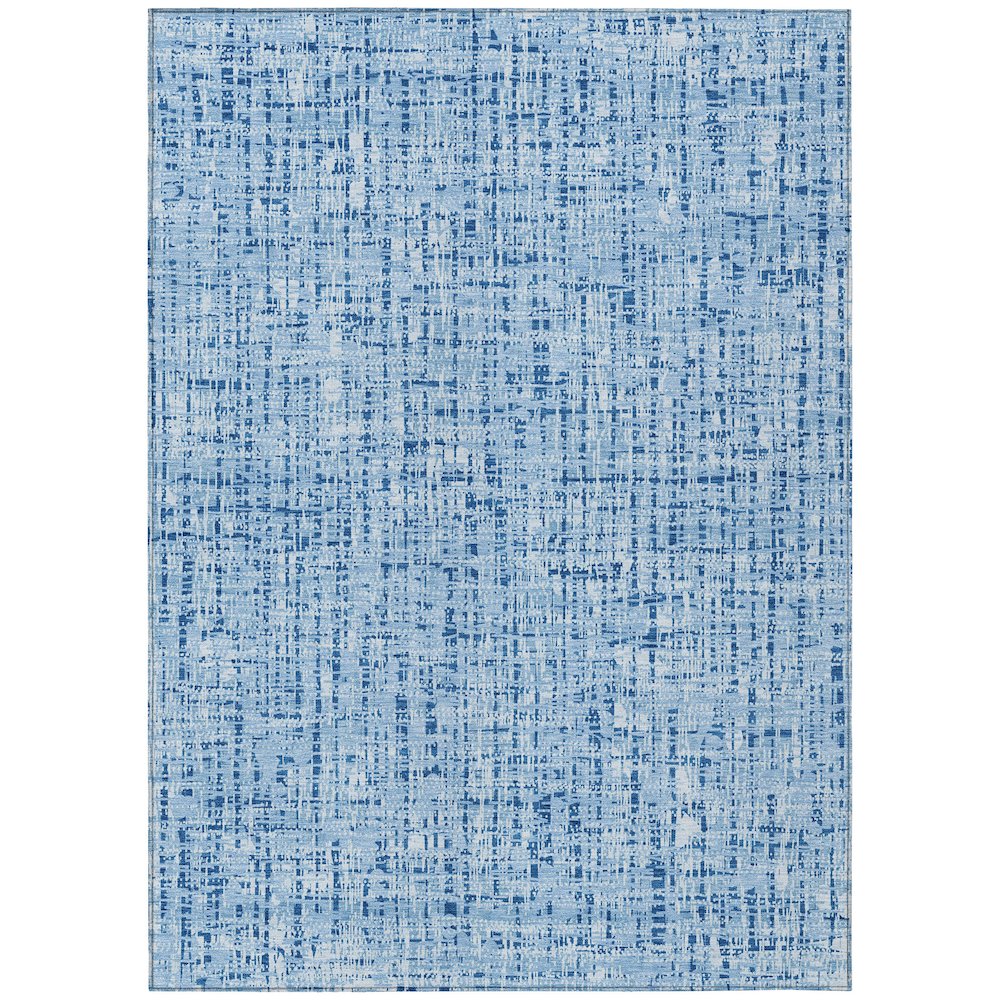 Machine Washable Indoor/Outdoor Chantille ACN2735 Blue 10' x 14' Rug. Picture 1