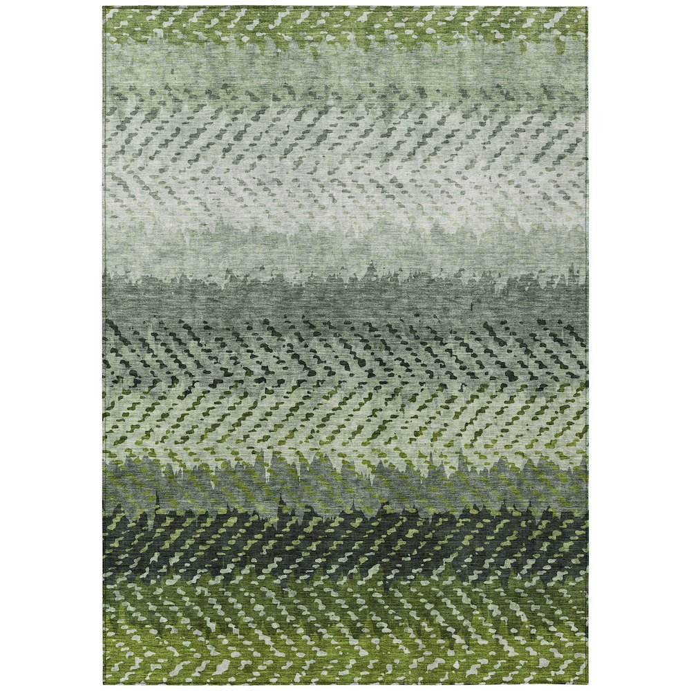 Machine Washable Indoor/Outdoor Chantille ACN2740 Green 10' x 14' Rug. Picture 1