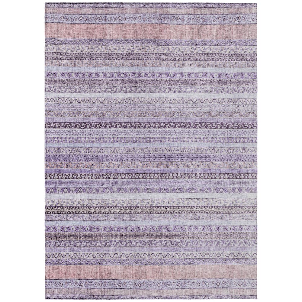 Machine Washable Indoor/Outdoor Chantille ACN2742 Purple 10' x 14' Rug. Picture 1