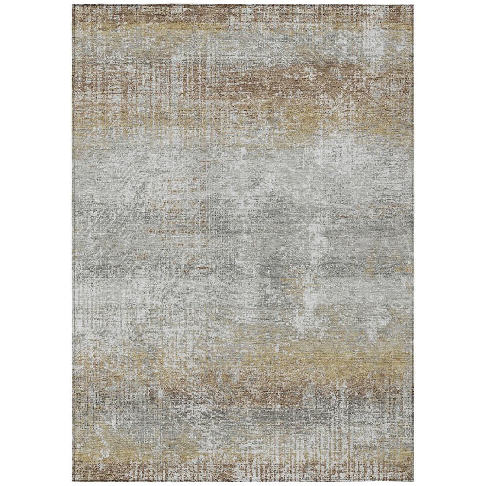 Machine Washable Indoor/Outdoor Chantille ACN2756 Gray 10' x 14' Rug. Picture 1