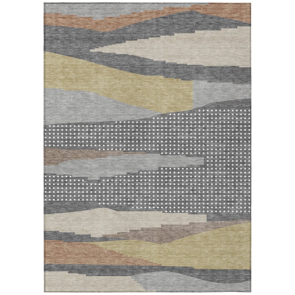 Machine Washable Indoor/Outdoor Chantille ACN2761 Gray 10' x 14' Rug. Picture 1
