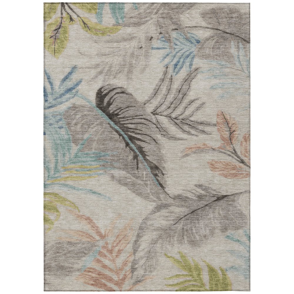 Machine Washable Indoor/Outdoor Chantille ACN2768 Brown 10' x 14' Rug. Picture 1