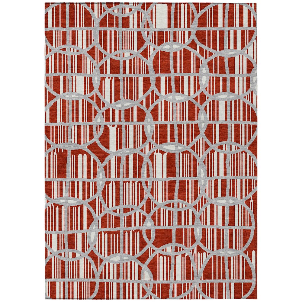 Machine Washable Indoor/Outdoor Chantille ACN2769 Red 10' x 14' Rug. Picture 1