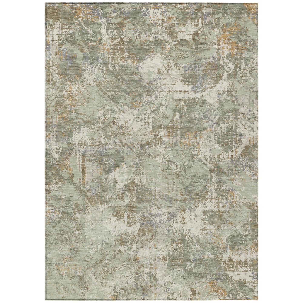 Machine Washable Indoor/Outdoor Chantille ACN2779 Green 10' x 14' Rug. Picture 1