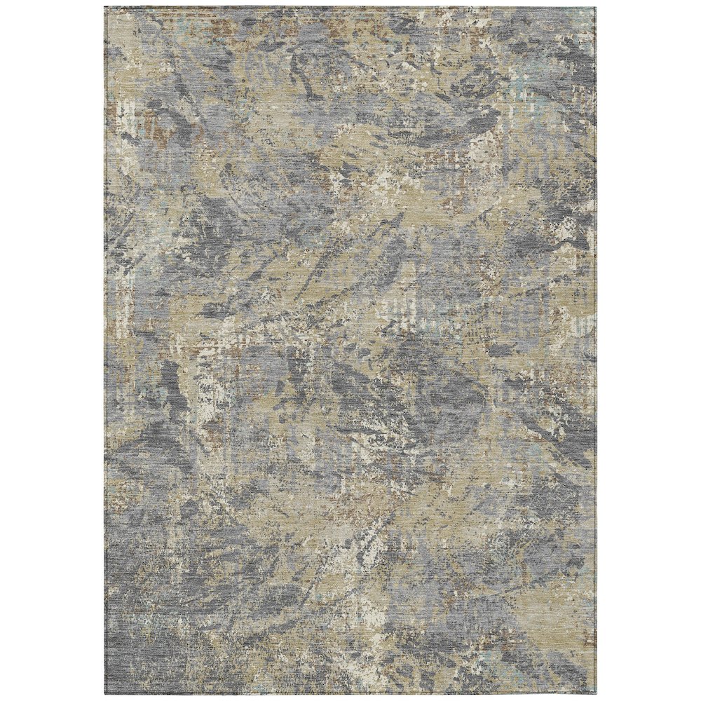 Machine Washable Indoor/Outdoor Chantille ACN2779 Gray 10' x 14' Rug. Picture 1