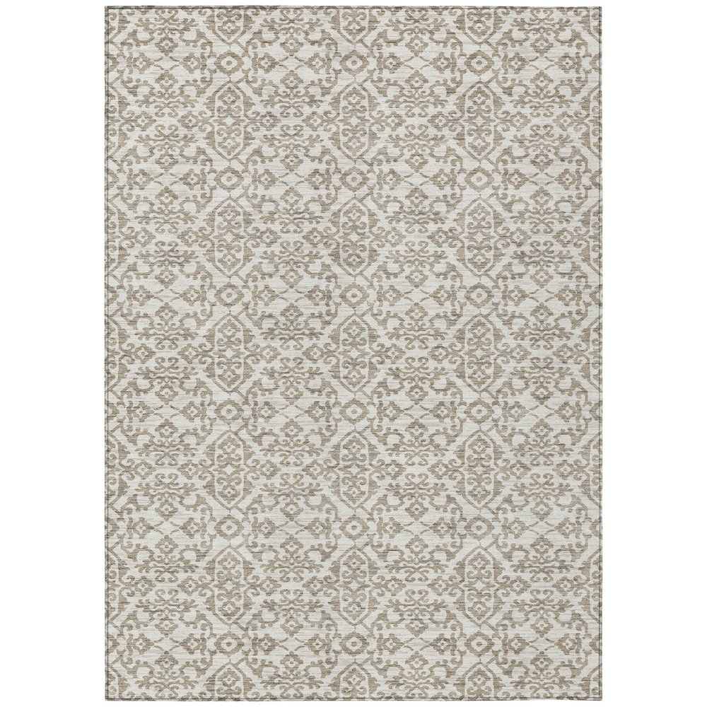 Machine Washable Indoor/Outdoor Chantille ACN2787 Ivory 10' x 14' Rug. Picture 1