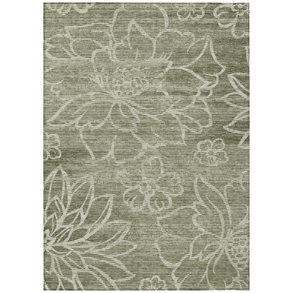 Machine Washable Indoor/Outdoor Chantille ACN2789 Green 10' x 14' Rug. Picture 1