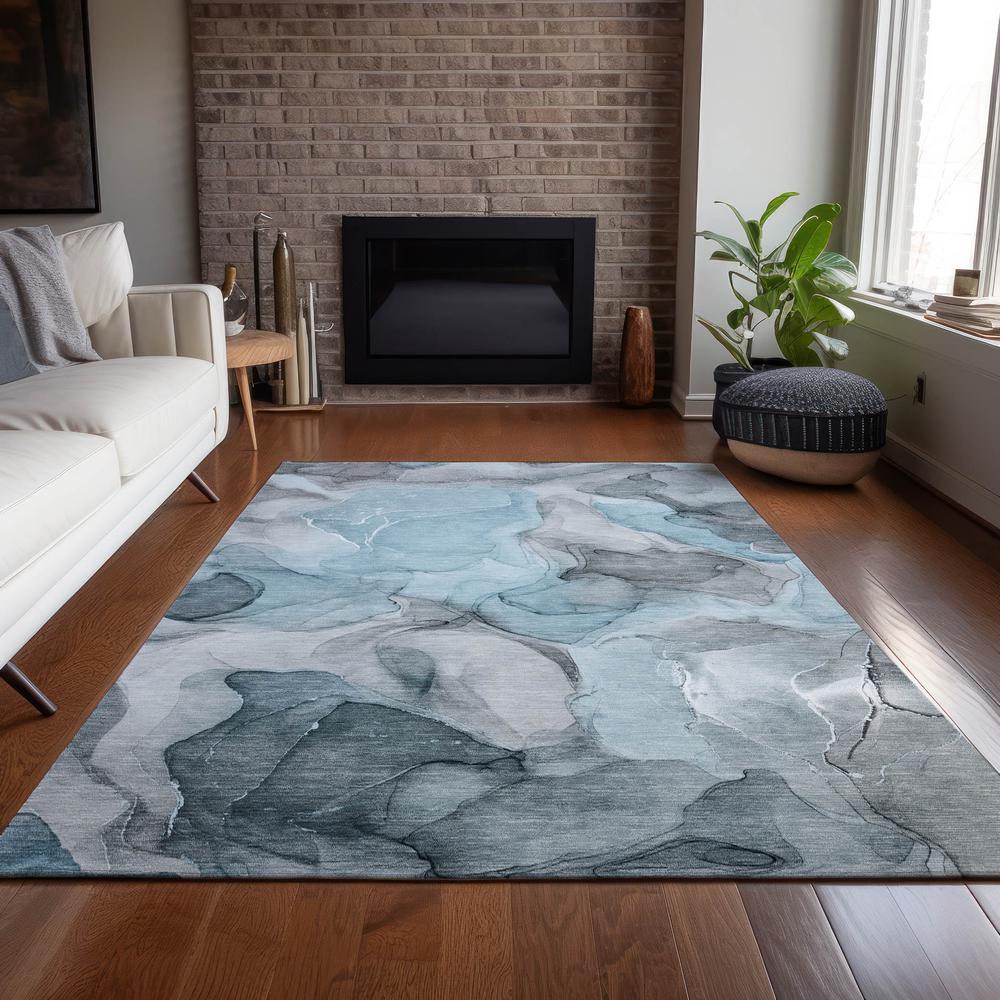 Chantille ACN504 Teal 9' x 12' Rug. Picture 7