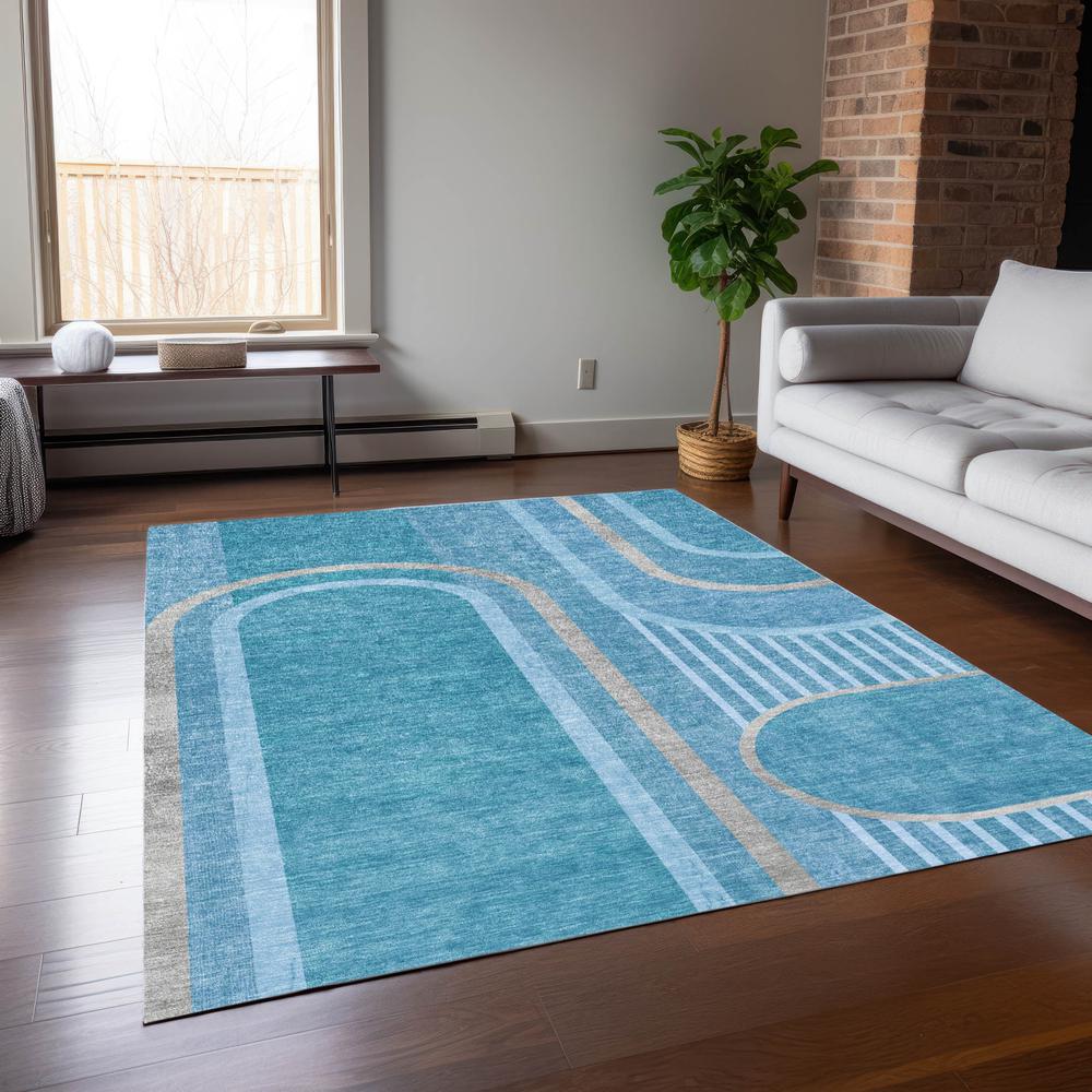 Chantille ACN532 Teal 9' x 12' Rug. Picture 6