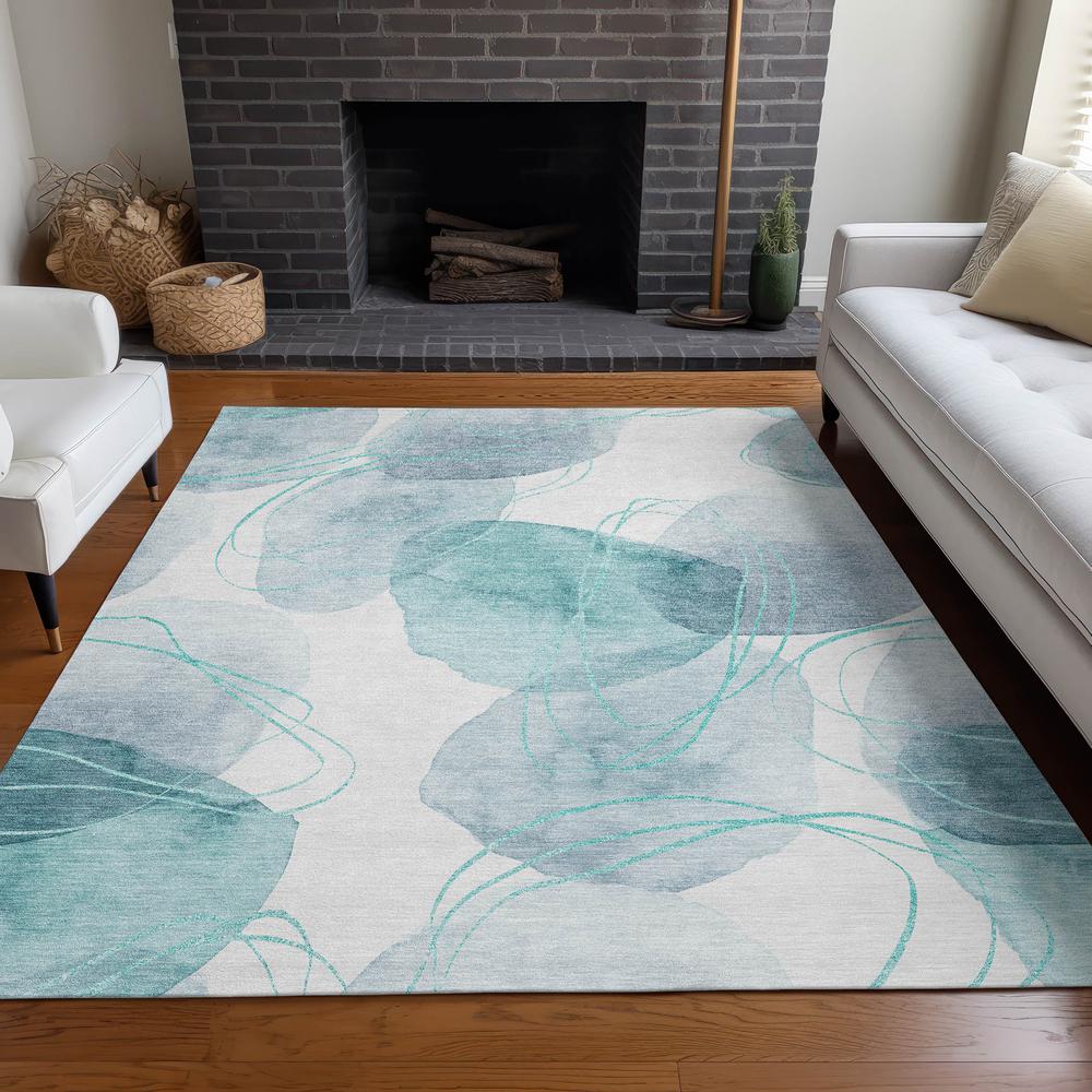 Chantille ACN544 Teal 9' x 12' Rug. Picture 6