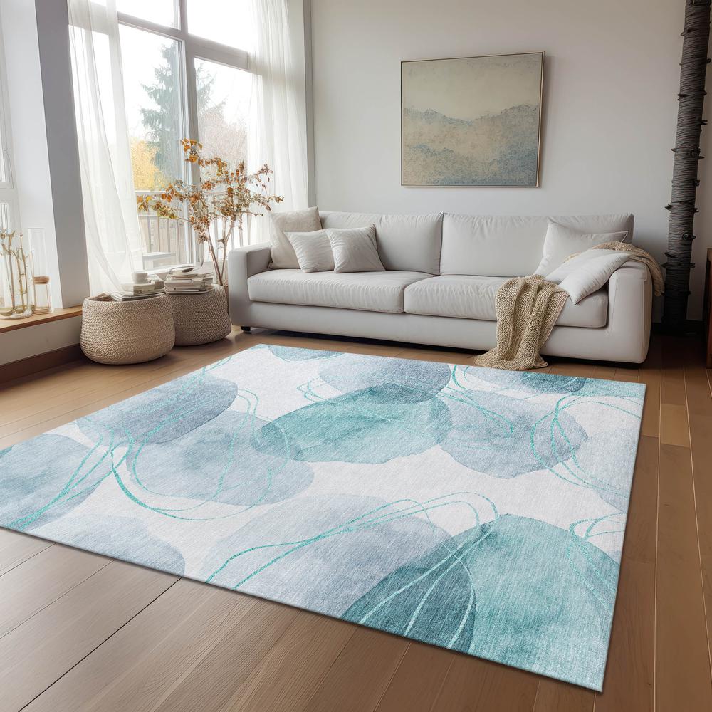 Chantille ACN544 Teal 9' x 12' Rug. Picture 7