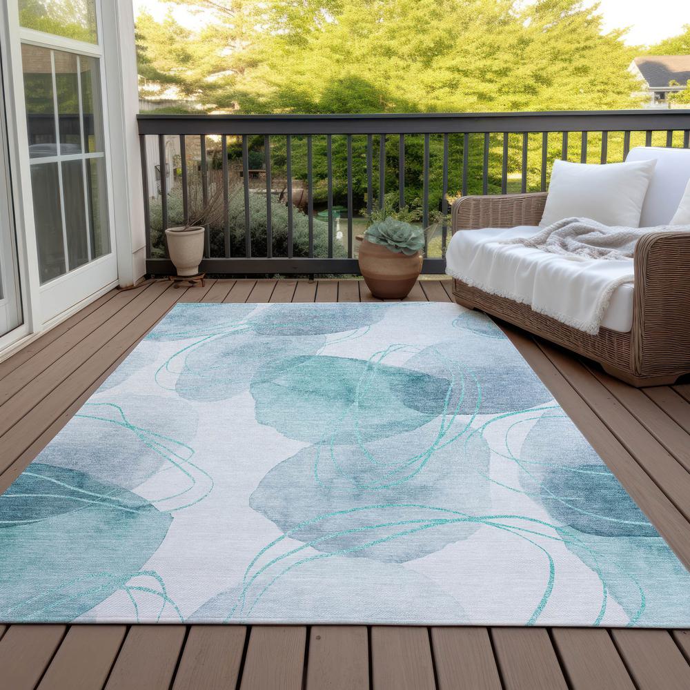Chantille ACN544 Teal 9' x 12' Rug. Picture 8