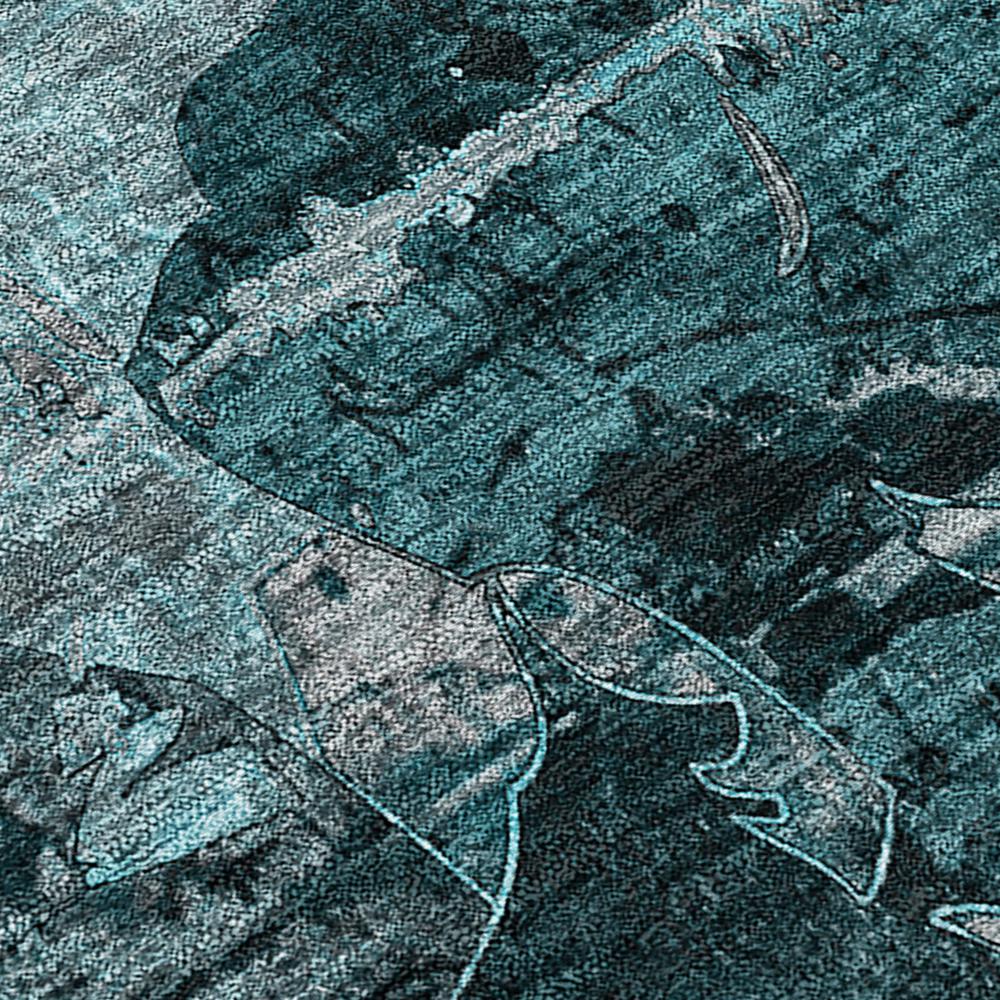 Chantille ACN555 Teal 5' x 7'6" Rug. Picture 5