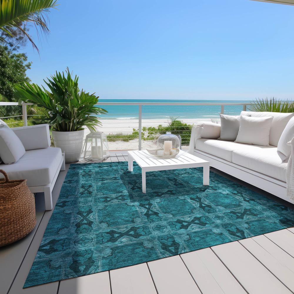 Chantille ACN564 Teal 9' x 12' Rug. Picture 8