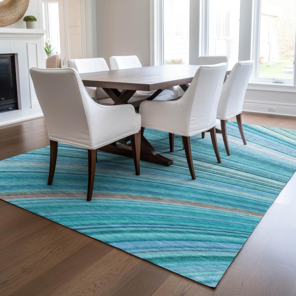 Chantille ACN585 Teal 9' x 12' Rug. Picture 6