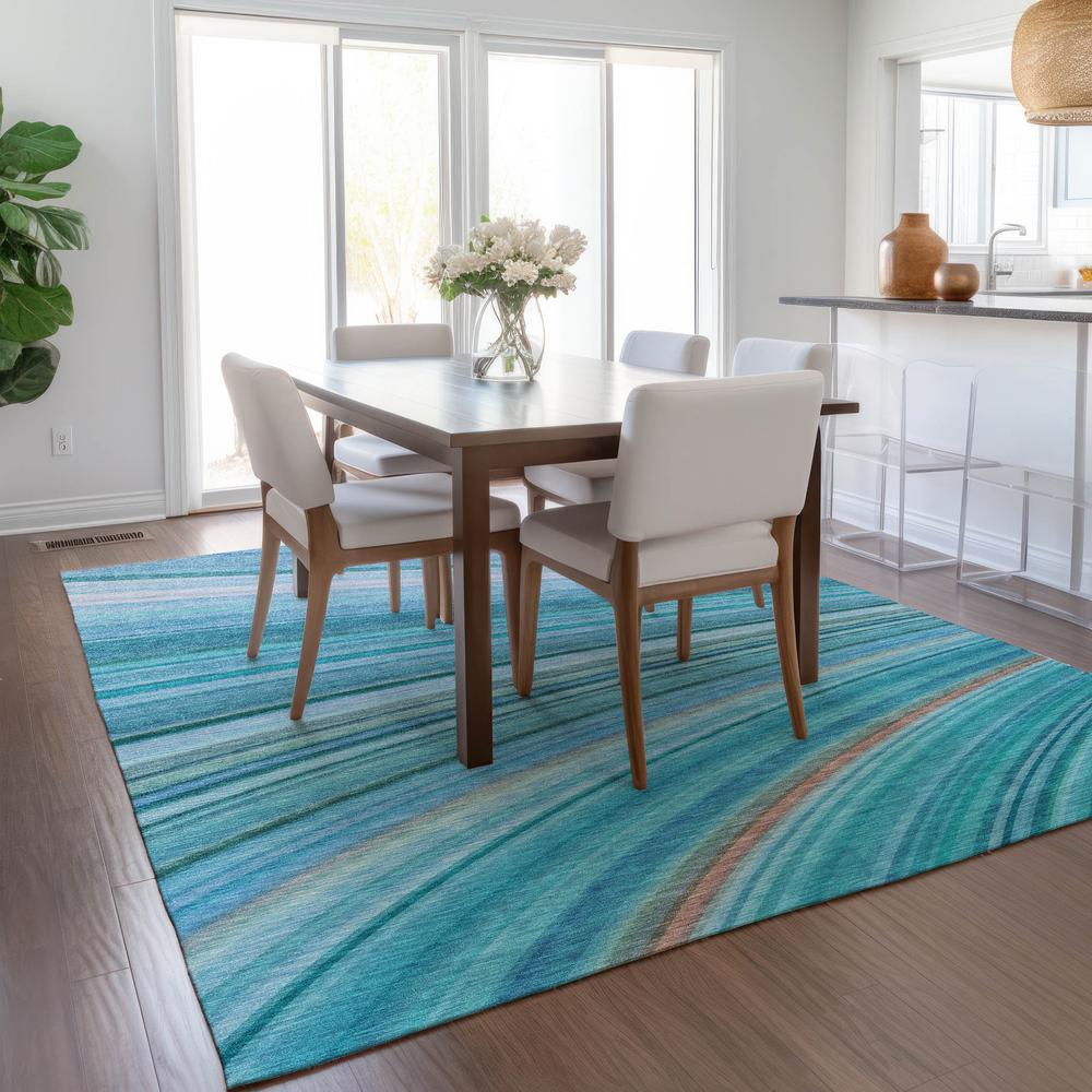 Chantille ACN585 Teal 9' x 12' Rug. Picture 7