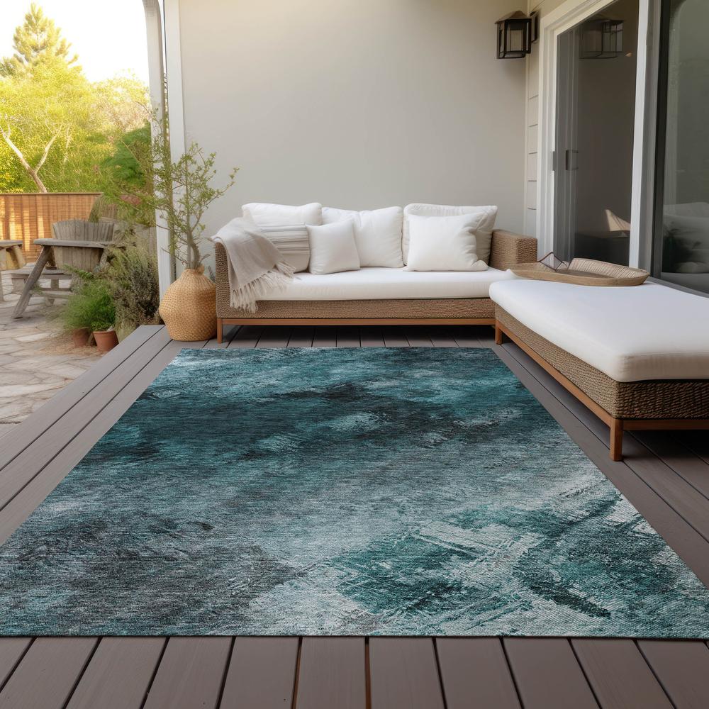Chantille ACN590 Teal 5' x 7'6" Rug. Picture 8