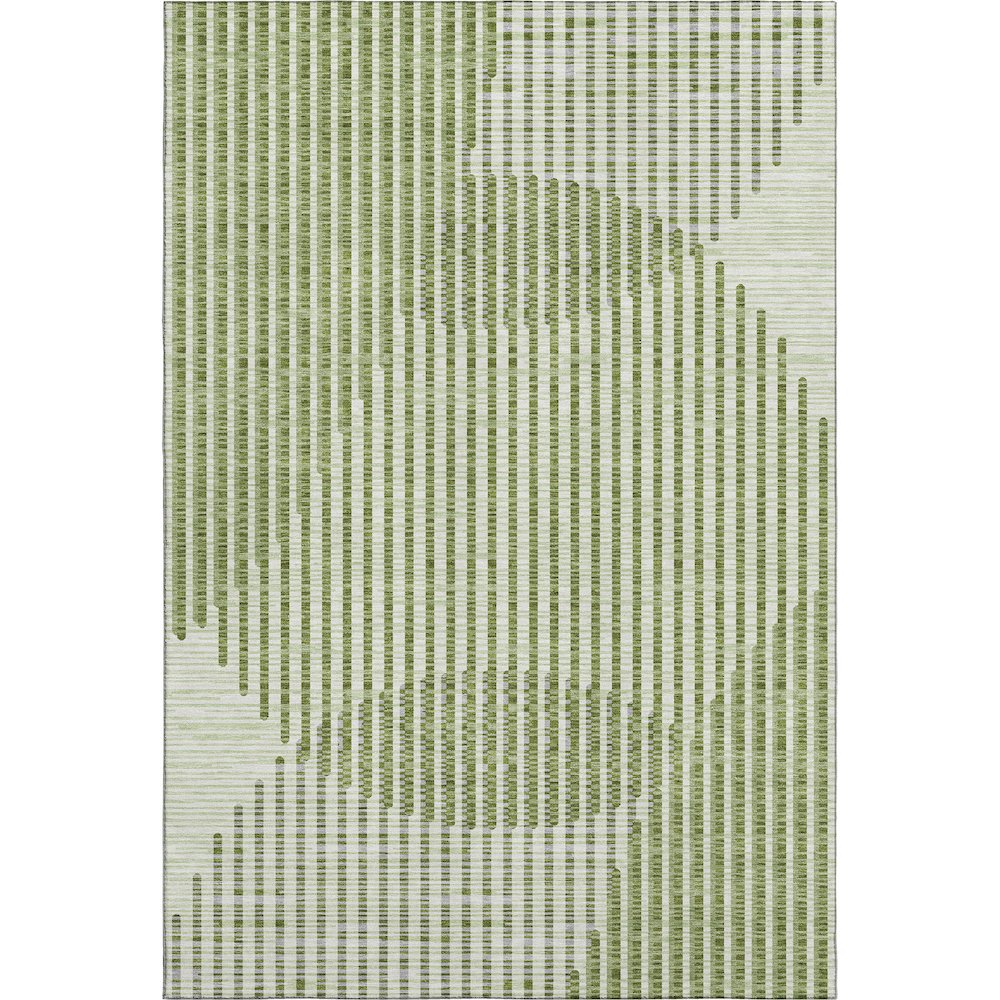 Premium Machine Washable Mayfield AMF1001 Green 9' x 12' Rug. Picture 1