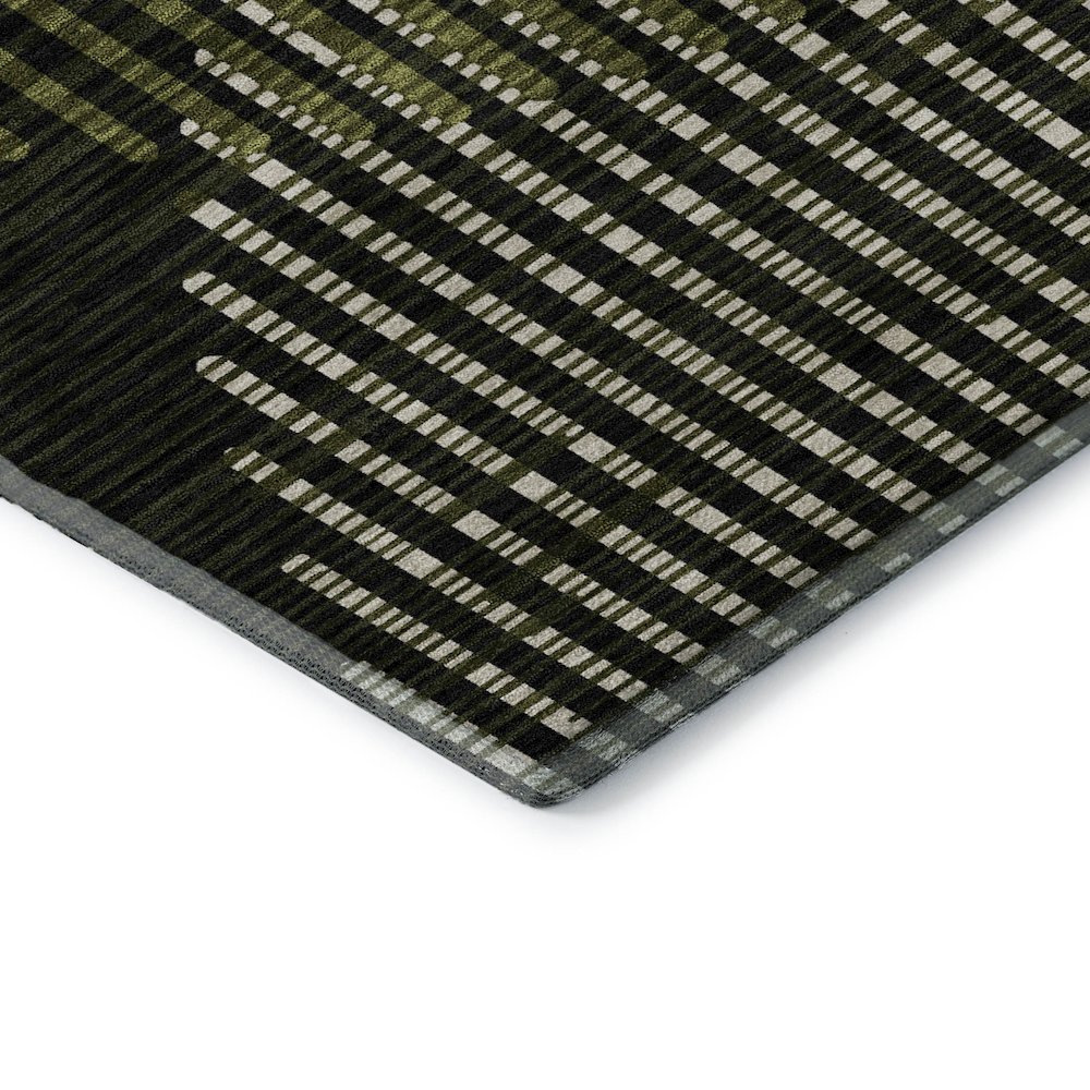 Premium Machine Washable Mayfield AMF1001 Olive 5' x 7'6" Rug. Picture 3