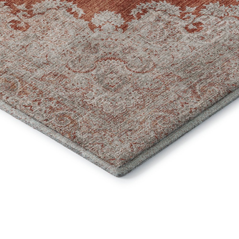 Premium Machine Washable Mayfield AMF1003 Rust 5' x 7'6" Rug. Picture 3