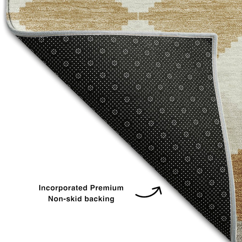 Premium Machine Washable Mayfield AMF1007 Copper 5' x 7'6" Rug. Picture 2