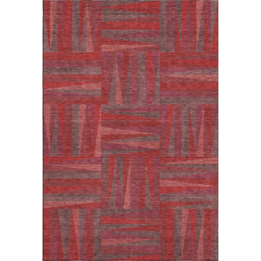 Premium Machine Washable Mayfield AMF1012 Red 9' x 12' Rug. Picture 1