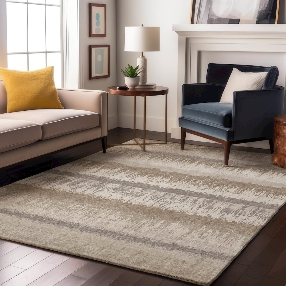 Premium Machine Washable Mayfield AMF1013 Ivory 9' x 12' Rug. Picture 5