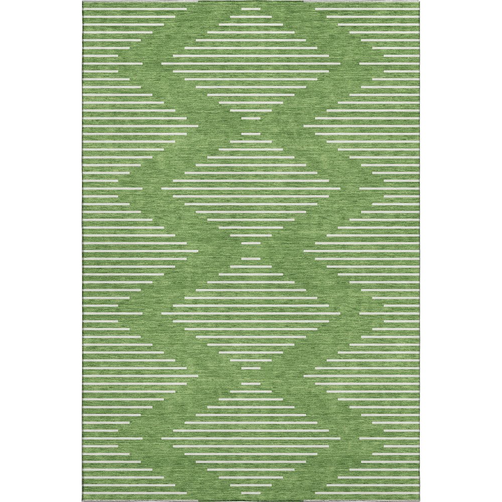 Premium Machine Washable Mayfield AMF1016 Green 9' x 12' Rug. Picture 1